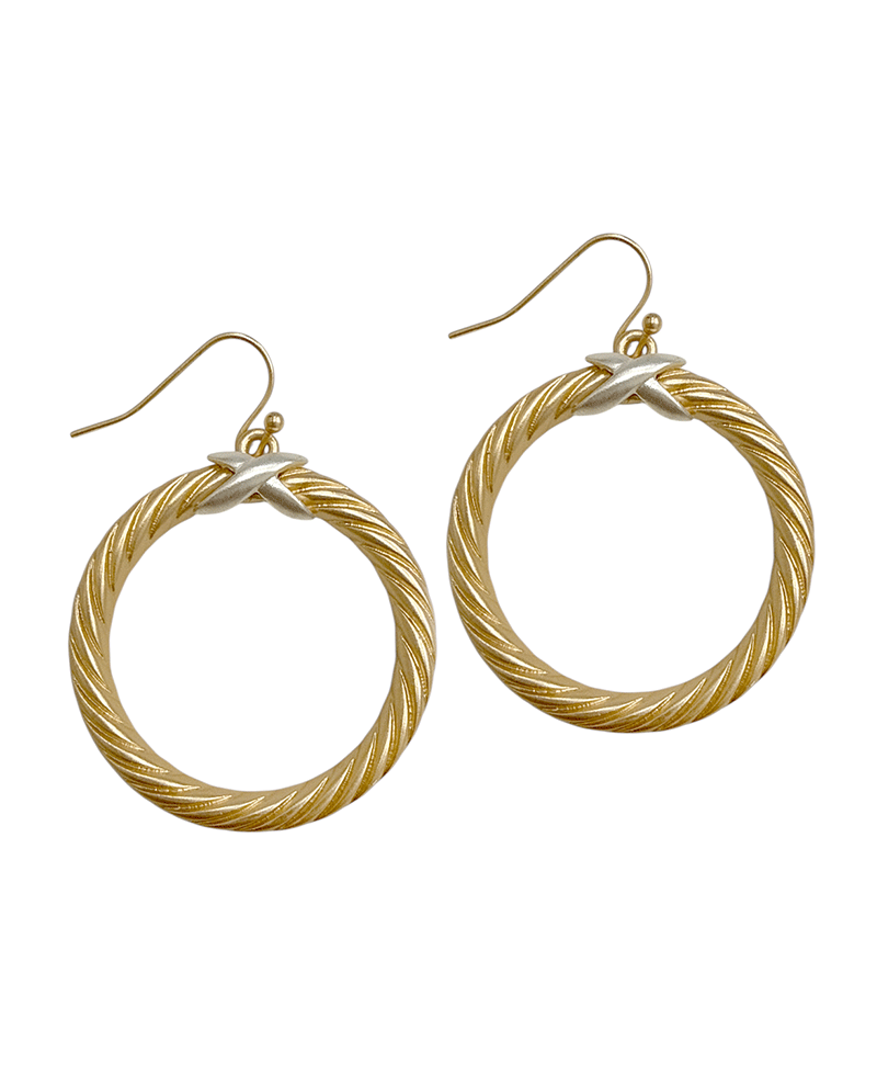 Twisted Hoop Metal Earring