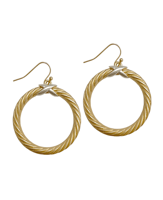 Twisted Hoop Metal Earring