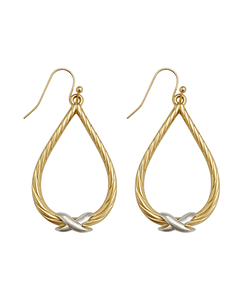 Twisted Teardrop Metal Earring