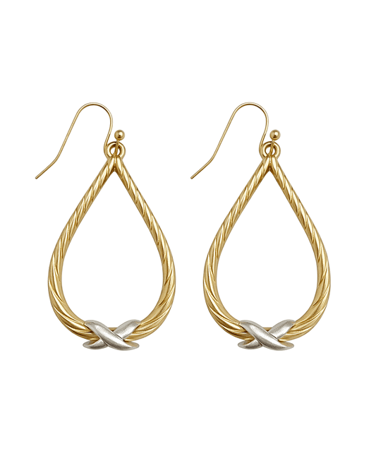 Twisted Teardrop Metal Earring