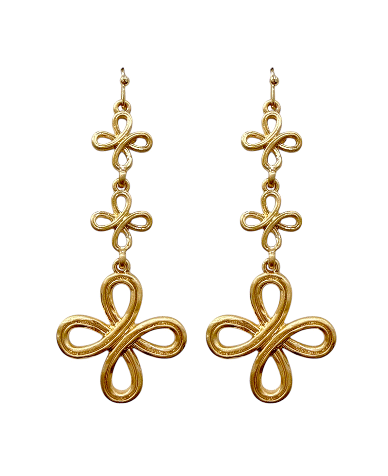 Multi Flower Shape Dangle Earring