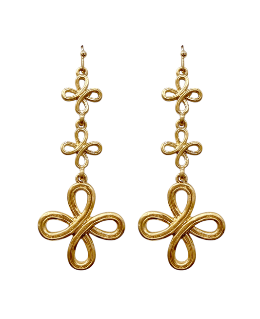 Multi Flower Shape Dangle Earring