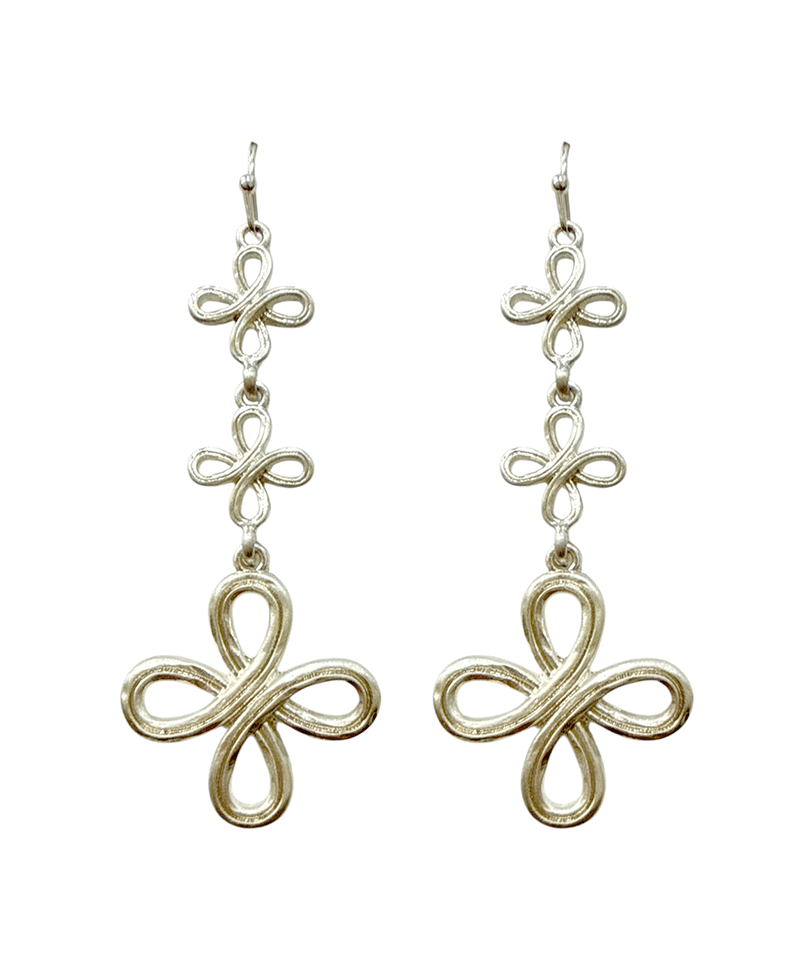 Multi Flower Shape Dangle Earring