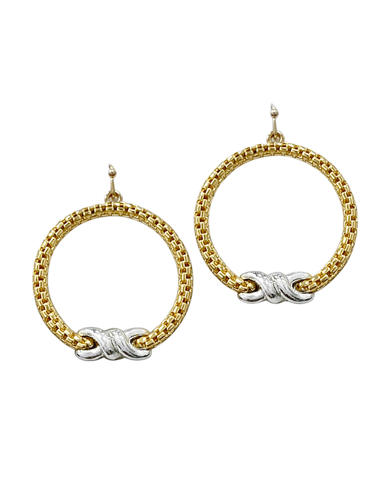 Two Tone Hoop Earring