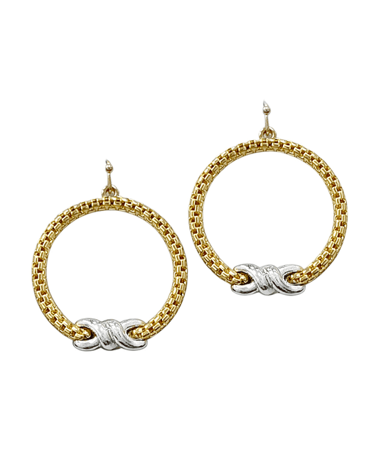 Two Tone Hoop Earring