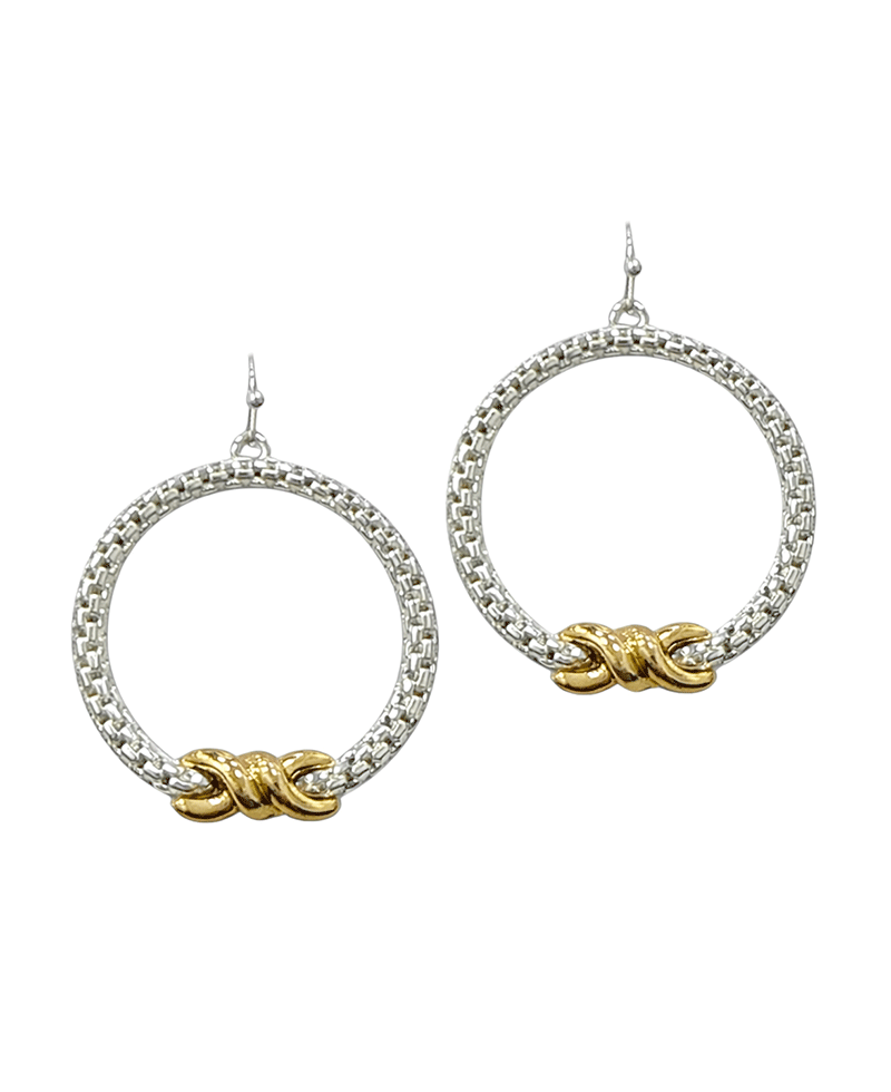 Two Tone Hoop Earring