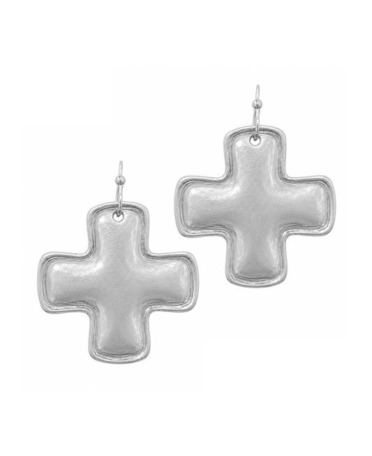 Square Cross Drop Earring