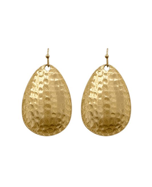 Hammered Teardrop Dangle Earring