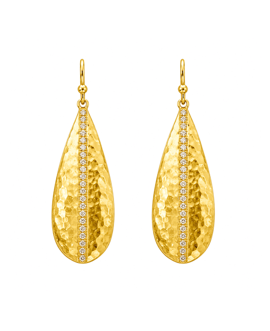 Hammered Teardrop Earring
