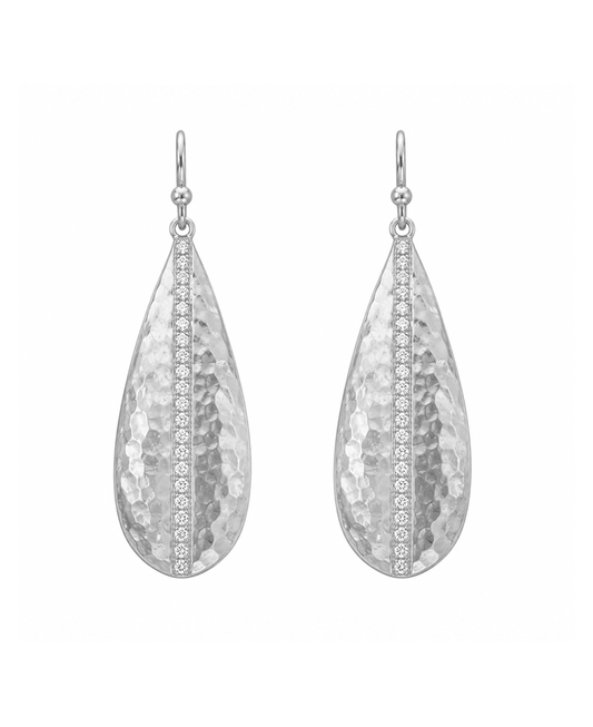 Hammered Teardrop Earring