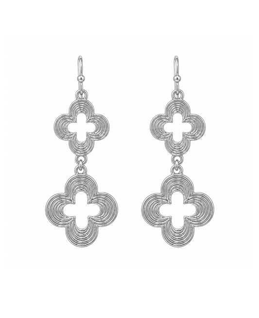 Double Clover Drop Earring