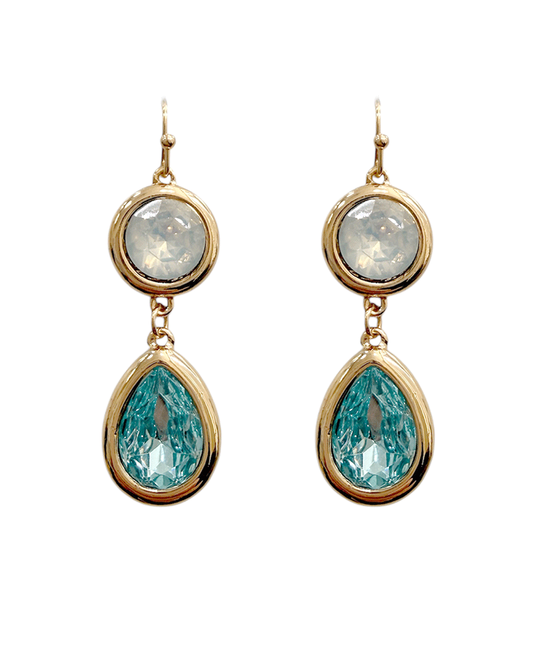 Circle & Teardrop Drop Earring