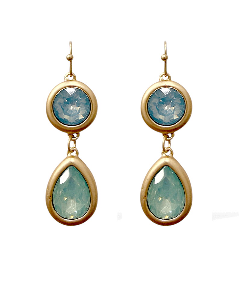 Circle & Teardrop Drop Earring