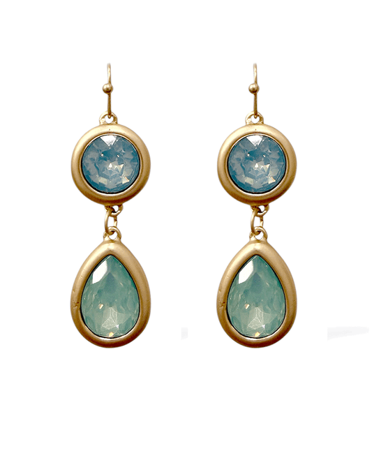 Circle & Teardrop Drop Earring