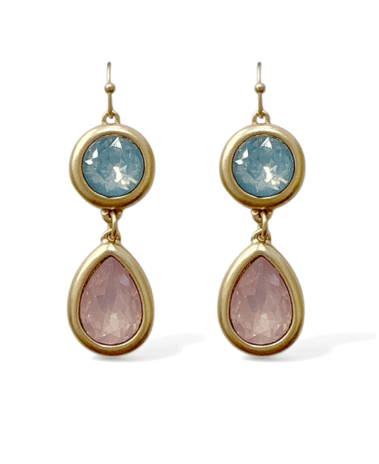 Circle & Teardrop Drop Earring