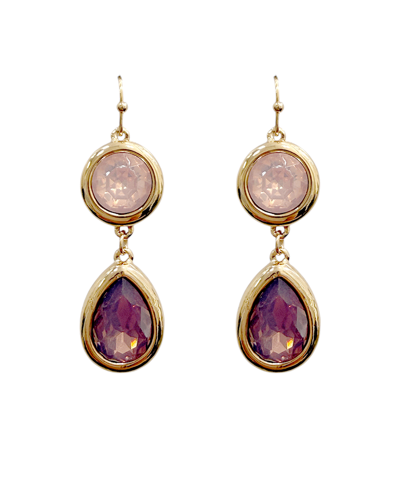 Circle & Teardrop Drop Earring