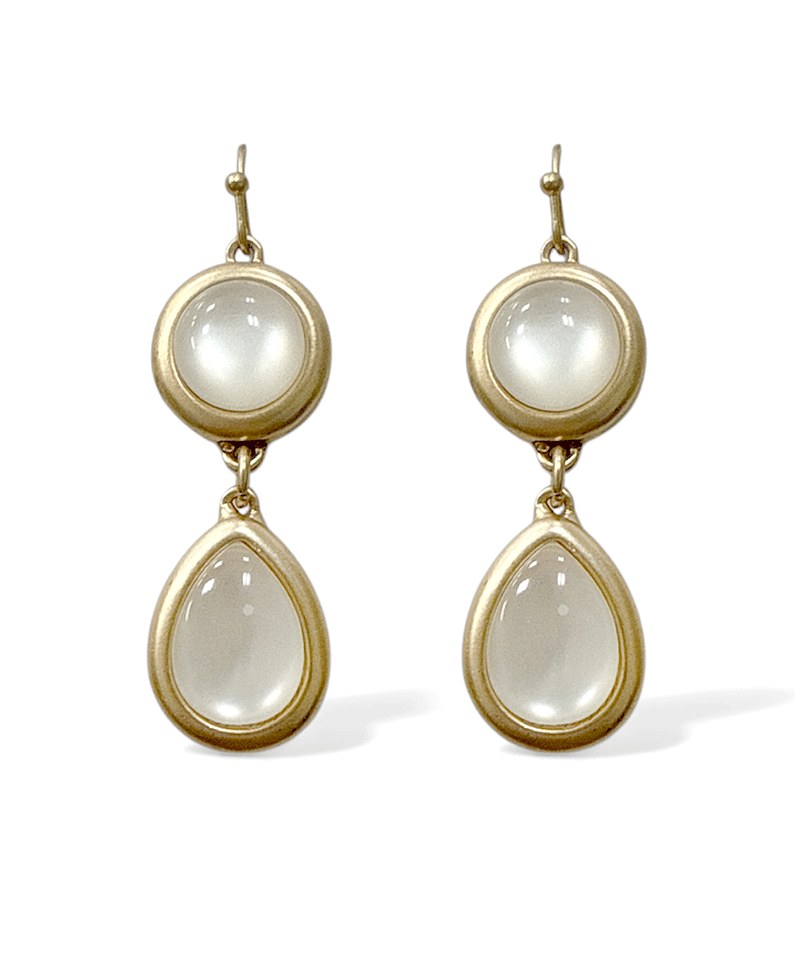 Circle & Teardrop Drop Earring