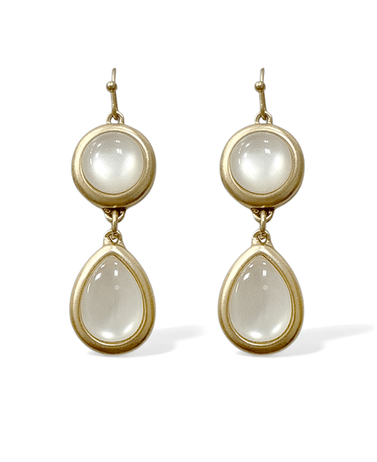 Circle & Teardrop Drop Earring