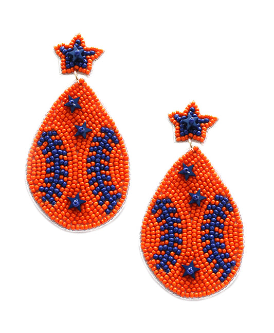 Baseball Seed Post Earring