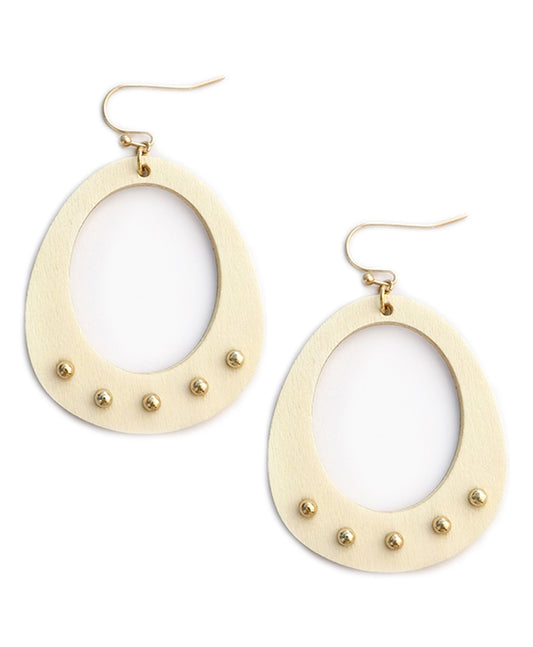 Wood w/ Stud Earring