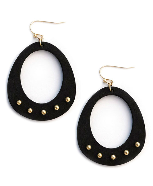 Wood w/ Stud Earring