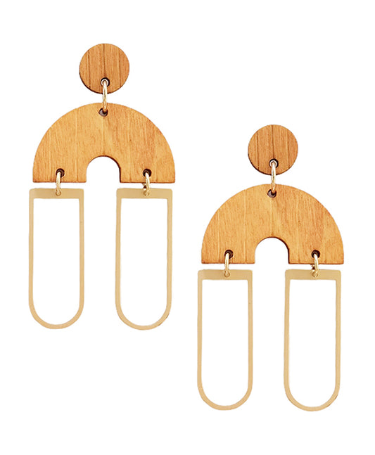 Linked Wood Earring