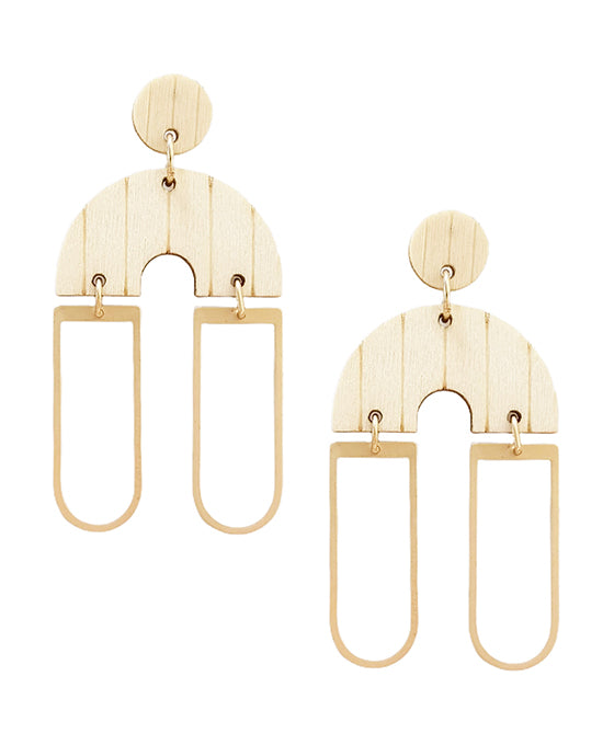 Linked Wood Earring