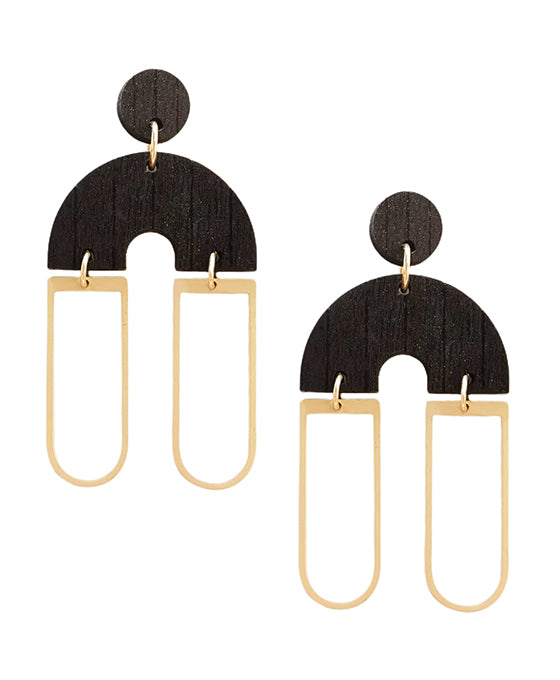 Linked Wood Earring