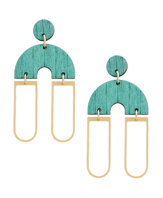 Linked Wood Earring
