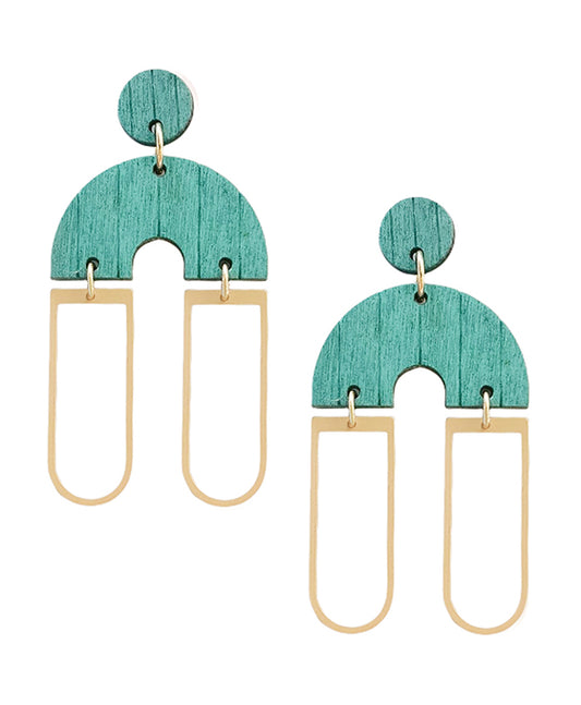 Linked Wood Earring