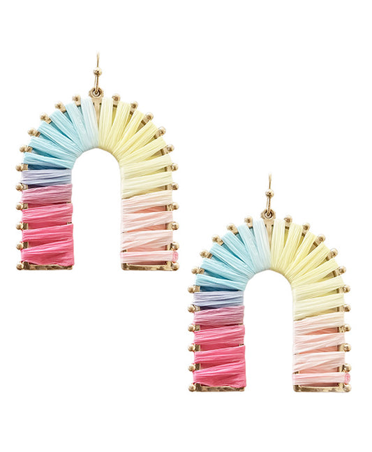 Wrapped U Shape Metal Earring