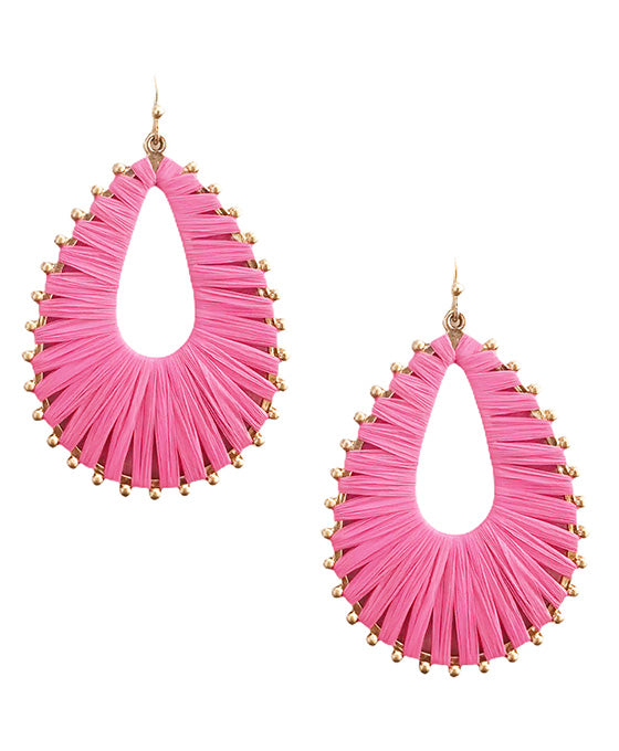 Wrapped Teardrop Metal Earring