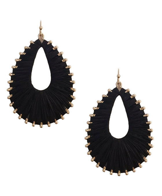 Wrapped Teardrop Metal Earring