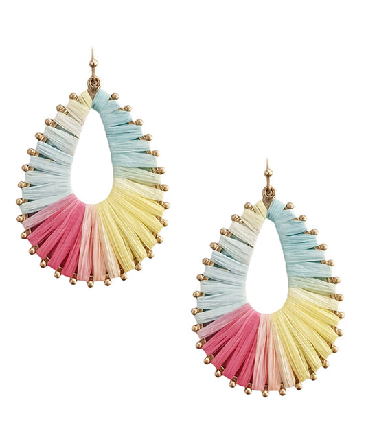 Wrapped Teardrop Metal Earring