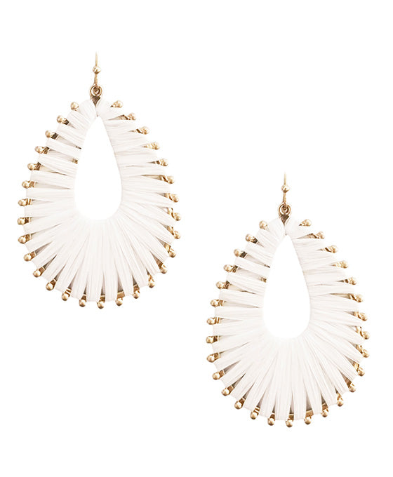 Wrapped Teardrop Metal Earring