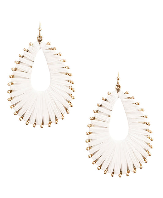 Wrapped Teardrop Metal Earring
