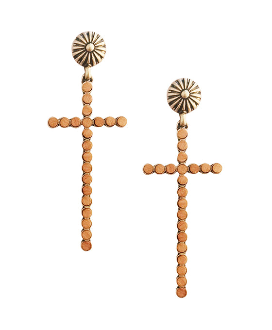Cross Post Earring