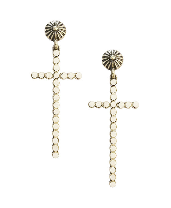 Cross Post Earring