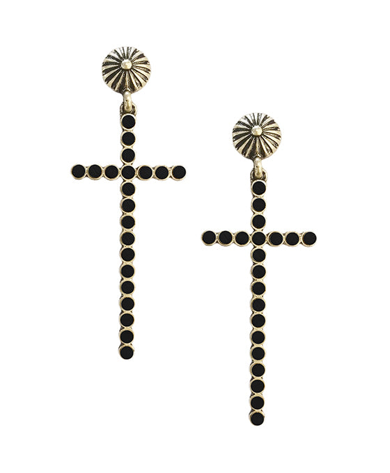 Cross Post Earring