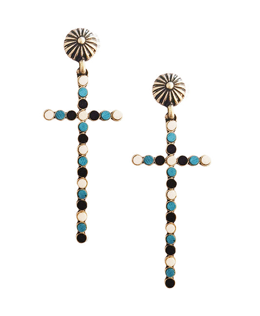 Cross Post Earring