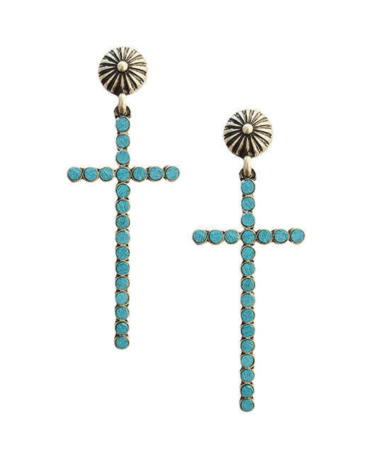 Cross Post Earring