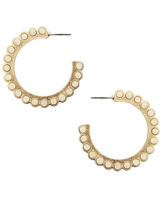 Beaded Hoop Earring