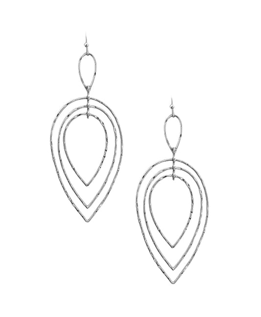 Triple Wire Teardrop Earring