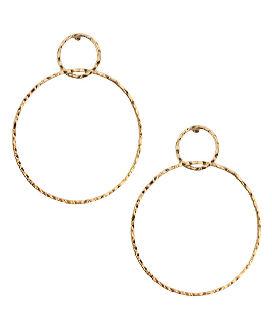 Linked Double Round Earring