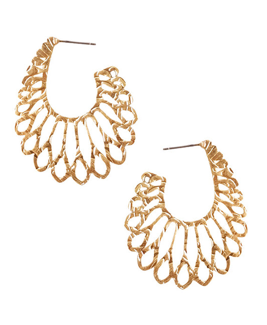 Geo Shape Metal Hoop Earring