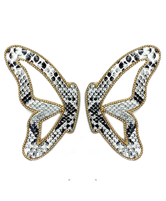 Butterfly Shape Animal Print Earring