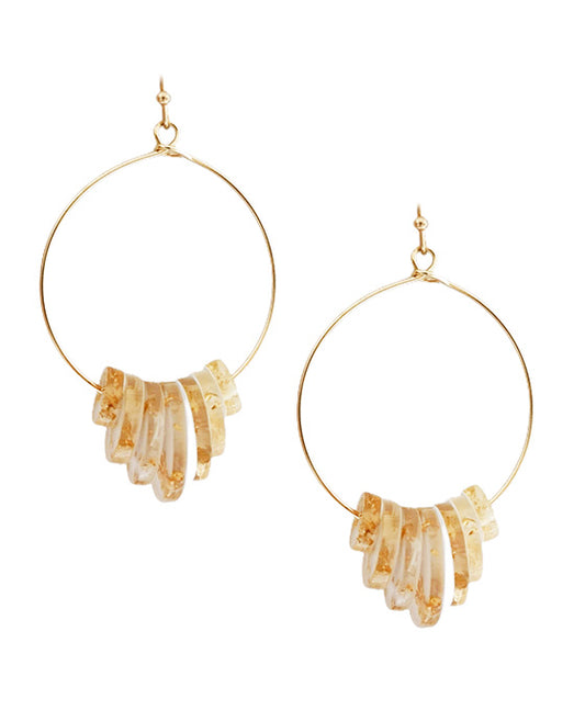 Wire w/ Acetate Rings Earring