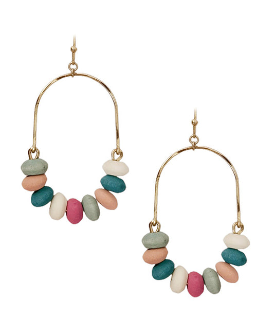 Metal Wire w/ Wood Earring