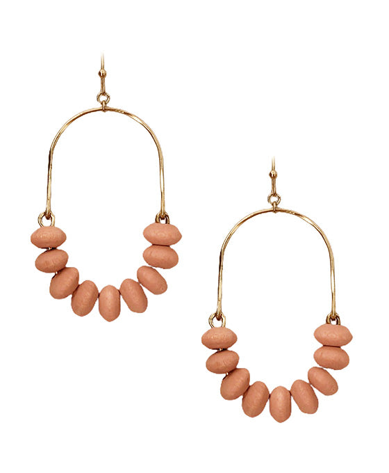 Metal Wire w/ Wood Earring
