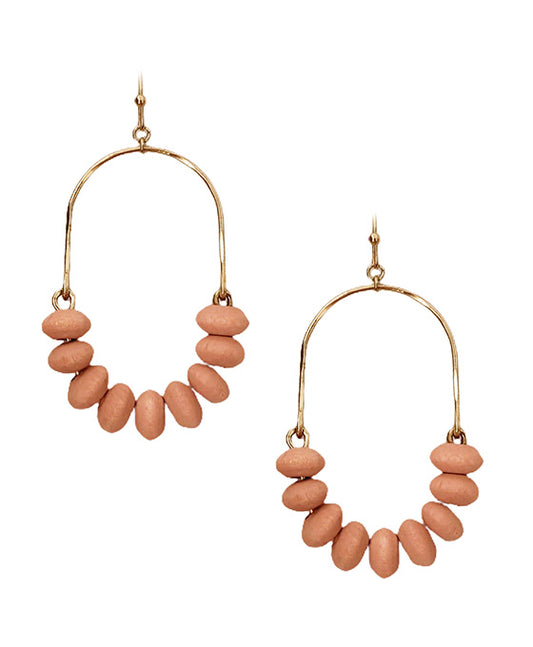 Metal Wire w/ Wood Earring